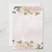 Boho Clothesline bloemenmeisje Baby shower Kaart (Achterkant)