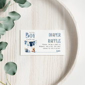 Boho Clothesline Blue Boy Baby shower Luier Visitekaartje