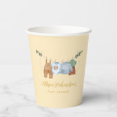 Boho Clothesline Boy Pastel geel Papieren beker (Achterkant)