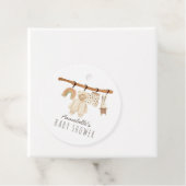 Boho Clothesline Gender Neutraal Baby shower Bedankjes Labels (In situ)
