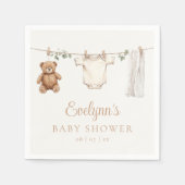 Boho Clothesline Gender Neutraal Baby shower Servet (Voorkant)