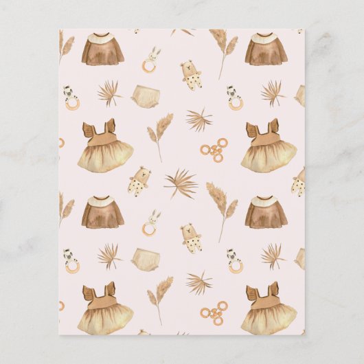 Boho Clothesline Girl Baby Predications & Advice (Achterkant)