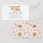 Boho Clothesline Girl Baby shower Books for Baby Informatiekaartje (Voorkant / Achterkant)