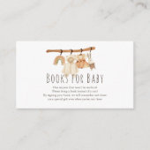 Boho Clothesline Girl Baby shower Books for Baby Informatiekaartje (Voorkant)