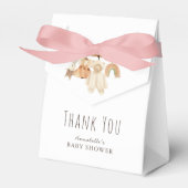 Boho Clothesline Girl Baby shower Favor Box Bedankdoosjes (Voorkant Zijde)
