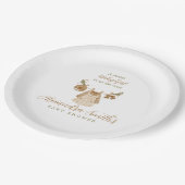 Boho Clothesline Girl Baby shower Papieren Bordje (Gekanteld)