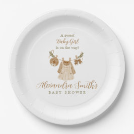 Boho Clothesline Girl Baby shower Papieren Bordje