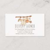Boho Clothesline Girl Display Shower Informatiekaartje (Voorkant)
