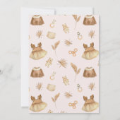 Boho Clothesline Girl Virtual Baby shower Kaart (Achterkant)