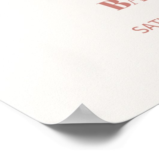 Boho Clothesline Meisje Baby shower Welkomstbord Poster (Hoek)