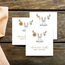 Boho Clothesline Meisje blauw wit en groen Servet