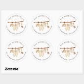 Boho Clothesline Ronde Sticker (Vel)