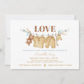 Boho Clothesline Waterverf Baby shower Uitnodigen Kaart (Voorkant)