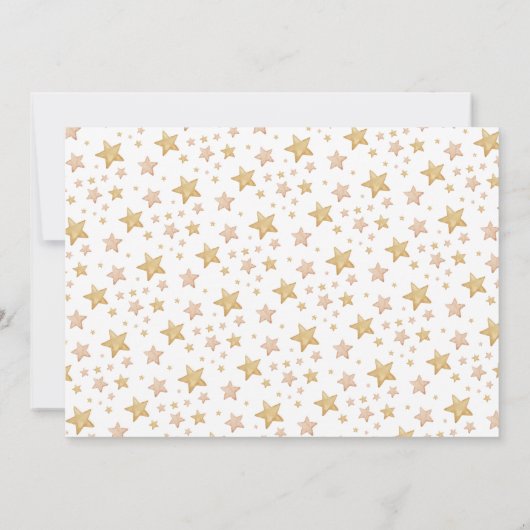 Boho Clothesline Waterverf Baby shower Uitnodigen Kaart (Achterkant)