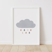 Boho Cloud Neutral Nursery Decor Poster