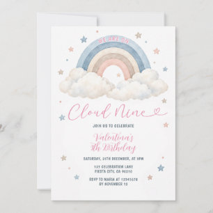 Boho Cloud Nine Pastel Regenboog 9e Verjaardagsfee Kaart