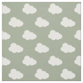 Boho Clouds Sky Simple Gender Neutral Kids Sage Stof (Swatch)