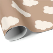 Boho Clouds Sky Simple Gender Neutral Kids Tan Cadeaupapier (Rol Hoek)