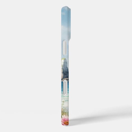 Boho Coastal Cliffs Wildflower Beach Art Case-Mate iPhone Case (Achterkant / Rechts)
