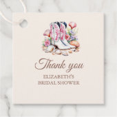 Boho Coastal Cowgirl Boots Vrijgezellenfeest Dank  Bedankjes Labels (Voorkant)