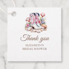 Boho Coastal Cowgirl Boots Vrijgezellenfeest Dank  Bedankjes Labels