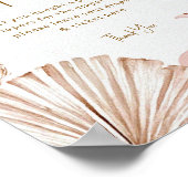 Boho Coastal Luier Raffle Baby Shower Poster (Hoek)