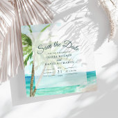 Boho Coastal Seaside Beach Bruiloft Save the Date