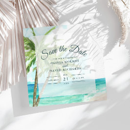 Boho Coastal Seaside Beach Bruiloft Save the Date