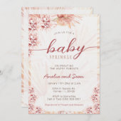 Boho Coed Baby Sprinkle Beige Tan Genderneutraal Kaart (Voorkant / Achterkant)