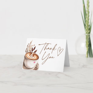 Boho Coffee Bruidsdiner Bedankkaart