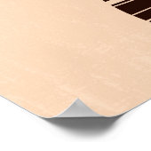 Boho Coffee Bruin Beige Abstracte Tribal Wall Art Poster (Hoek)