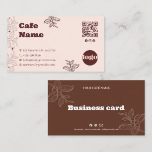 Boho Coffee Café Zakelijke Kaart Visitekaartje