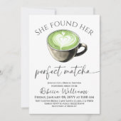 Boho Coffee Green Perfect Matcha Bruiloftsfeest Kaart (Voorkant)