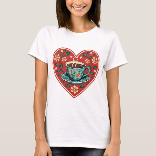Boho Coffee Lover's T-shirt (Voorkant)
