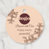 Boho Coffee met Zorg Gebrouwen Cadeaubon Bedankjes Labels (Achterkant)