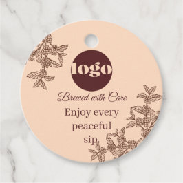 Boho Coffee met Zorg Gebrouwen Cadeaubon Bedankjes Labels
