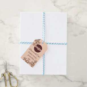 Boho Coffee met Zorg Gebrouwen Cadeaubon Cadeaulabel