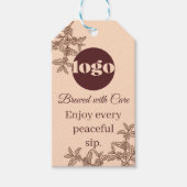 Boho Coffee met Zorg Gebrouwen Cadeaubon Cadeaulabel (Voorkant)