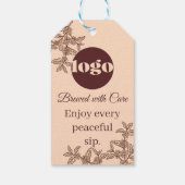 Boho Coffee met Zorg Gebrouwen Cadeaubon Cadeaulabel (Achterkant)