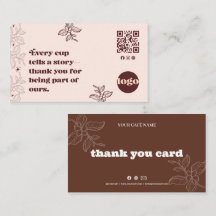 Boho Coffee Shop Bedankkaart