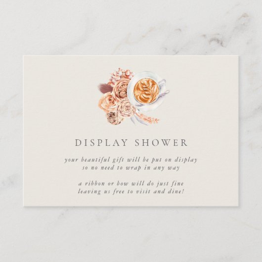 Boho Coffee Vrijgezellenfeest Display Douche Kaart (Voorkant)