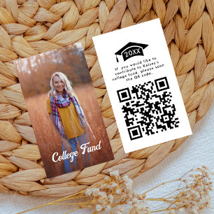 Boho College Fonds QR Code Graduation Party Invoeg Informatiekaartje