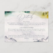 Boho Colorado berg bestemming bruiloft details Informatiekaartje (Voorkant)