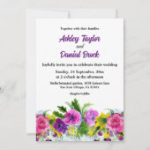 Boho Colorful Flowers Botanical Floral Wedding Kaart (Voorkant)
