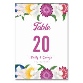 Boho Colorful Flowers Modern Spring Floral Wedding Kaart (Voorkant)