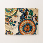 Boho Colorful Fun Retro Pattern Legpuzzel (Horizontaal)
