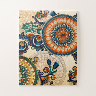 Boho Colorful Fun Retro Pattern Legpuzzel