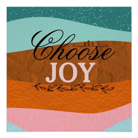 Boho Colorful Inspirerend Quote Glossy Wall Pos Perfect Poster (Voorkant)