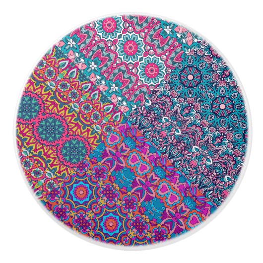 Boho Colorful Keramische Knop (Voorkant)