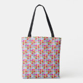 Boho Colorful Leaf Canvas tas (Achterkant)
